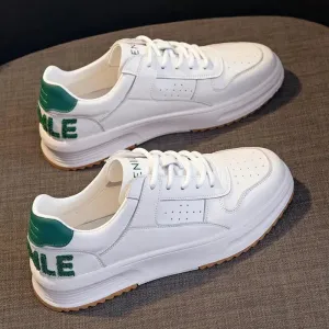 Unisex Leather Platform Sneakers