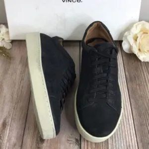 Vince Black Leather Sneaker 9M
