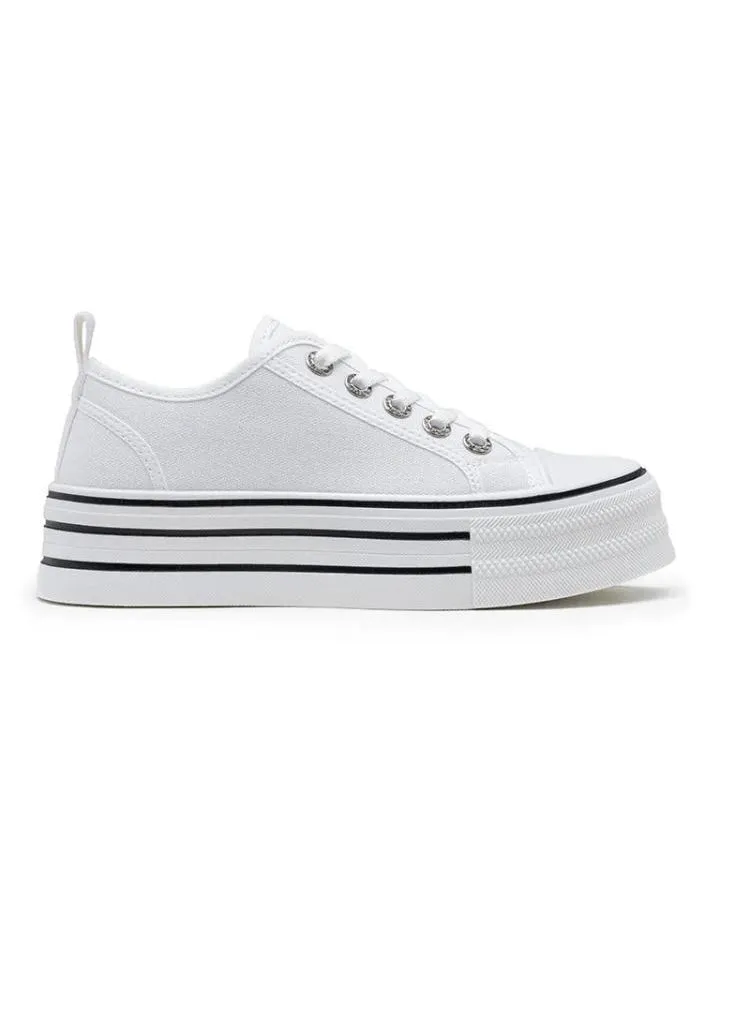 White Platform Chunky Trainer