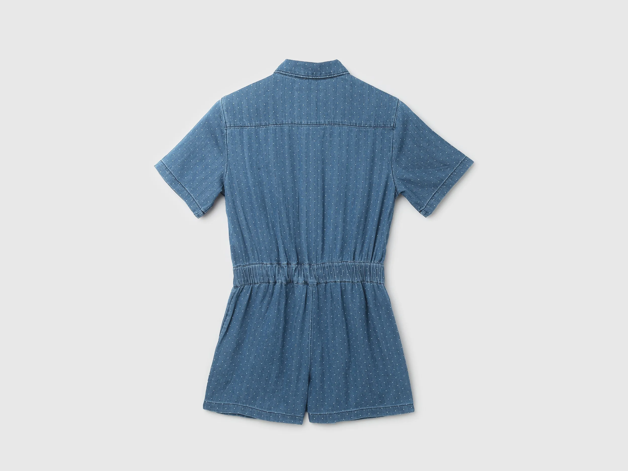 Women Printed Spread Collar Romper