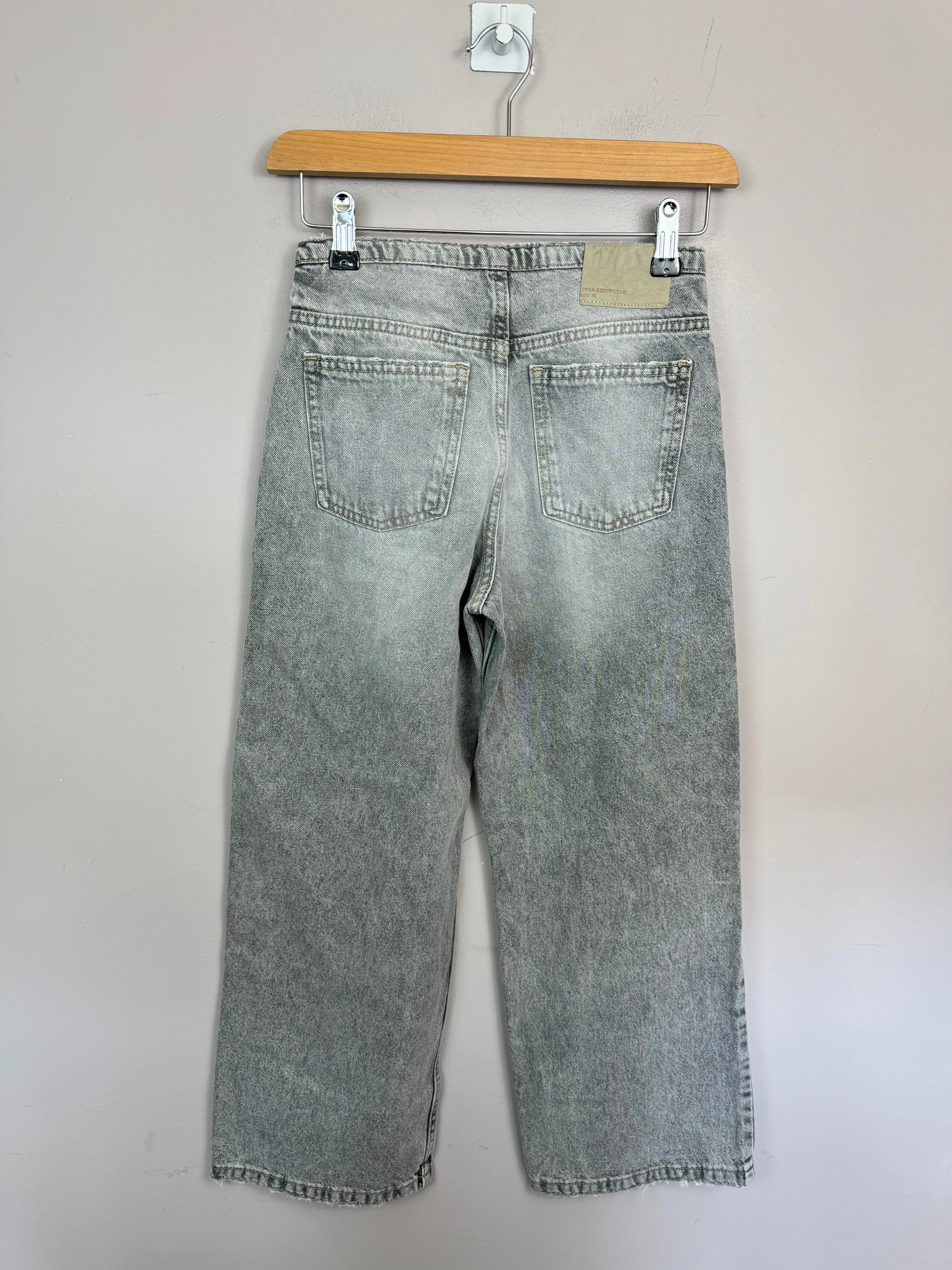 Zara Wide Leg Grey Jeans 10y